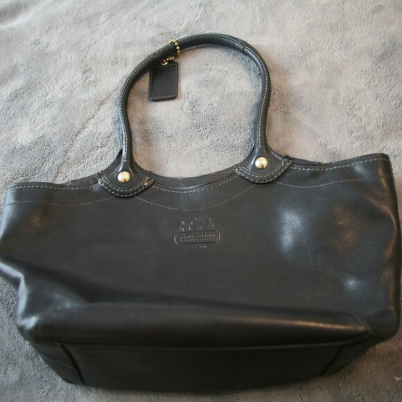 Coach Vintage Leather Tote Bag 12415, Black - Picture 1 of 5
